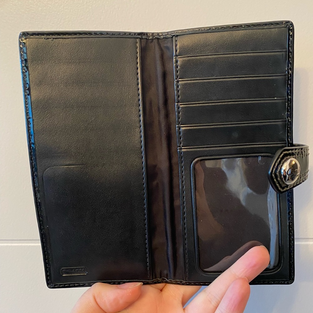 COACH -Black Wallet with snap closure - Picture 5 of 5